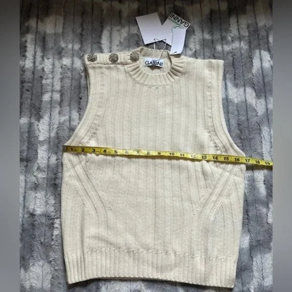Ganni Sweater Vest Size Small - Picture 4 of 9